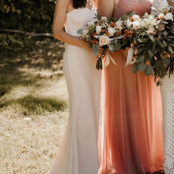 Strapless Sweetheart Neckline Dress Blush Pink - Picture 4 of 5